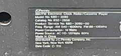 Vintage JCPenney 680-3090 AM/FM Clock Radio Cassette Player Woodgrain – WORKING