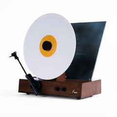 Fuse GLD Vertical Vinyl Record Player with Speakers, Bluetooth, AUX – Black Trim