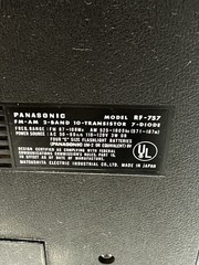 Vintage Panasonic AM/FM Radio Model RF 757 2 Band 10 Transistor 7 Diode Japan