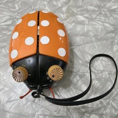 Stewart Ladybug AM Radio Orange Color Made In Hong Kong Orange 9V WORKS! Music