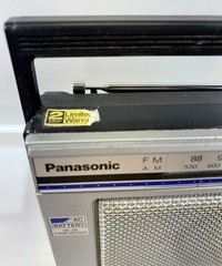 Vintage Panasonic Radio AM FM 2-Band Receiver Model RF 538A Black AC Plug