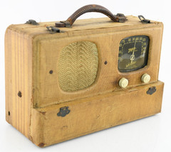 Vintage Zenith Trans-Oceanic Wavemagnet Suitcase Radio W/ Tweed Case – Powers On