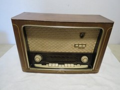 METZ 308 Large Tabletop Tube AM FM SW Radio Germany Working