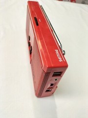 Scarce Vintage Radio Philips Spatial Stereo D-1690 Red Philips D1690 – runs – AF