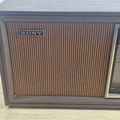 Vintage Sony TFM-9450W AM/FM Radio Woodgrain Tabletop Radio Works Read Desc