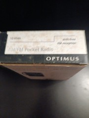 Vintage Radio Shack Optimus AM FM Pocket Radio 12-454A W/ Box Handheld Tested