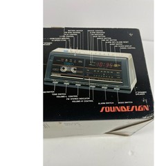 VTG Soundesign AM/FM Stereo Clock Radio Cassette Player Model 3844 BLK w/ Box