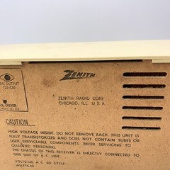 Rare Vintage Zenith Solid State AM (AM only) Radio Model Z212W Made in USA