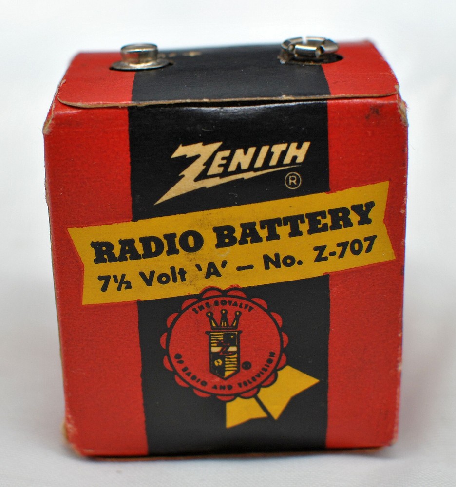 Very Rare – Zenith Z-707 Radio Battery 7 1/2 Volt A