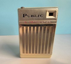 Vintage 1960&rsquo;s Public 6 Tranistor Radio Made in Japan Works Tested Rare Brand