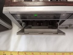 GE AM/FM clock radio cassette recorder – Model 7 4984A, tested & working.