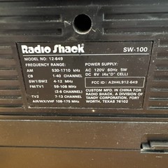 VTG Radio Shack SW-100 Multiband Radio 12-649 AM FM CB TV1 VHF Short Wave Tested