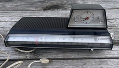 Vintage Space Age Phillips 22 RS 274 Holland Radio MCM Alarm Clock Mod Black 60s