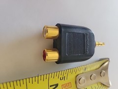Vintage RadioShack Gold Plated 3.5mm Male to Dual RCA Female Splitter Adapter