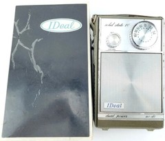 Vintage IDeal Radio AC-DC Solid State 10 Model 92098 Audio Portable Handheld