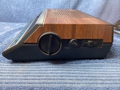 GE General Electric Clock Radio AM/FM Alarm wood grain tested works fine