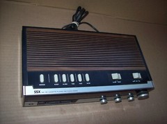 vintage made in British Hong Kong SSX Clock Radio & Cassette model TCR 2951