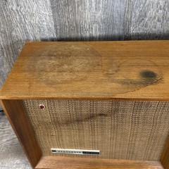 Fab Panasonic MCM Am Fm Radio RE-7487 w/Door Danish Style Teak – As Is
