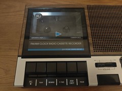 Vintage GE 7-4956B FM/AM Clock Radio Cassette Player Recorder – Serviced! READ