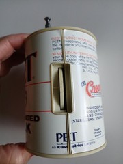 Vintage PET Evaporated Milk Novelty AM FM Radio Can Hong Kong 1970s Retro Decor