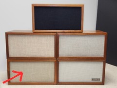 Replacement Grill KLH Model Eight Table Radio & Thirteen Speaker GOLDish TAN NEW