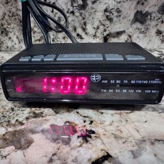 Electro Brand 4610 Black Digital Alarm Clock Radio AM/FM Snooze Tested