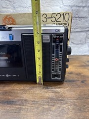 Vintage GE FM/AM Radio Cassette Recorder 3-5210 (M8525) Rare Tested W/ Box