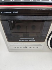 General Electric GE 3-5244B Vintage AM/FM Radio Cassette Recorder Clean & Works