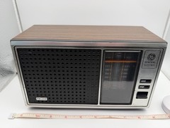 Vintage GE General Electric AM FM Radio-Model No 7-4115B Wood Grain-TESTED&WORKS
