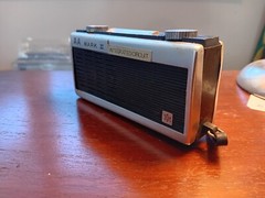 AA MARK II Handheld VINTAGE Blue Radio, Made in Hong Kong UNTESTED As is