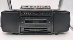 Vintage MAGNAVOX AW-7595/17 Turbo Bass Dual Cassette Boombox Radio READ