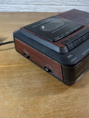 GE Woodgrain 7-4966B AM/FM Radio Alarm Clock w/ Cassette Player BROKEN, DIRTY