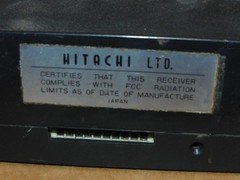 Vintage Hitachi Car AM FM Radio KM-1001R AS IS for Parts Repair