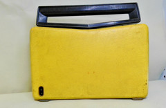 Motorola Yellow Portable Radio With Rotating Handle Antenna Model 5p32Y