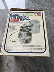 Vtg 1976 Sesame Street Oscar The Grouch Am Portable Radio with Box WORKS!