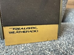 Vtg MCM Realistic Radio Shack Weather Radio Cube 12-181A Faux Walnut PARTS Read.