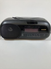 Lenoxx Sound AM/FM Digital Clock Radio Cassette Player Model CR-186 Tested Works