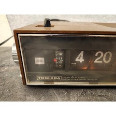 Vintage 60s 70s Toshiba RC-807F FM/AM Solid State Digital Clock Radio Japan made
