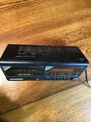 Vintage Windsor AM/FM Alarm Clock Radio Cassette Player Model 2550 Black Working