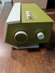 Vintage Panasonic RC-1122 Radio Alarm Clock AM Flip MCM 1970s Avocado Green