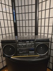 Sanyo C4 Boombox Vintage Stereo Cassette Tape Player with AM/FM Radio Tested