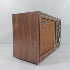 Sony TFM-9450W Vintage AM FM 11 Transistor Wood Grain Table Radio Tested Working