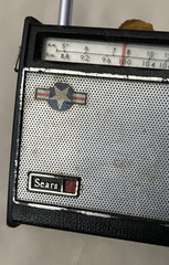Vintage Sears AM FM Radio Black 2263 With Antennae Untested Parts Only Hong Kong