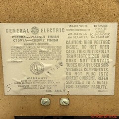 Vtg General Electric Superheterodyne C1590A AM/FM Dual Speaker Radio Working