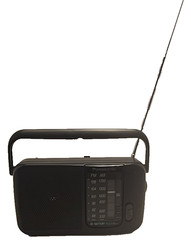 Vtg Black Portable PANASONIC AM/FM Radio #RF-544 with Speaker in original box