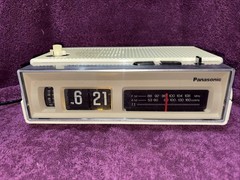Vintage Panasonic RC-6002 FM/AM Flip Clock Radio White NICE CONDITION WORKING
