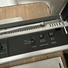 2 GENERAL ELECTRIC GE STEREO MICROCASSETTE BOOMBOX RADIO TV RARE 3XM3214E JAPAN