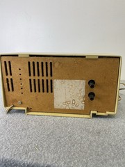 Vintage GENERAL ELECTRIC Beige AM alarm CLOCK RADIO 1960&rsquo;s Working