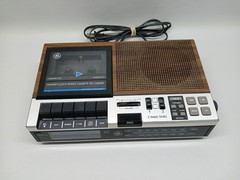 Vintage GENERAL ELECTRIC FM/AM Clock Radio Cassette Recorder, GE Model 7-4956B