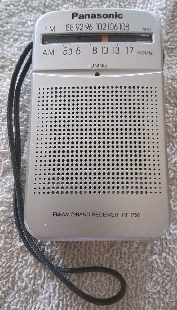 Vintage Panasonic AM/FM 2-Band Portable Radio RF-P50 W/Strap Works,VGC